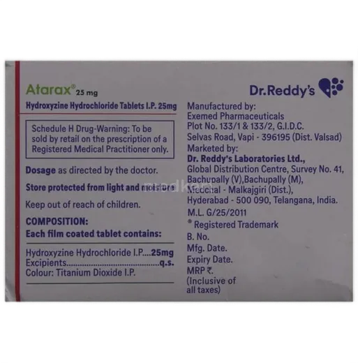 atarax 25mg tablet 15's